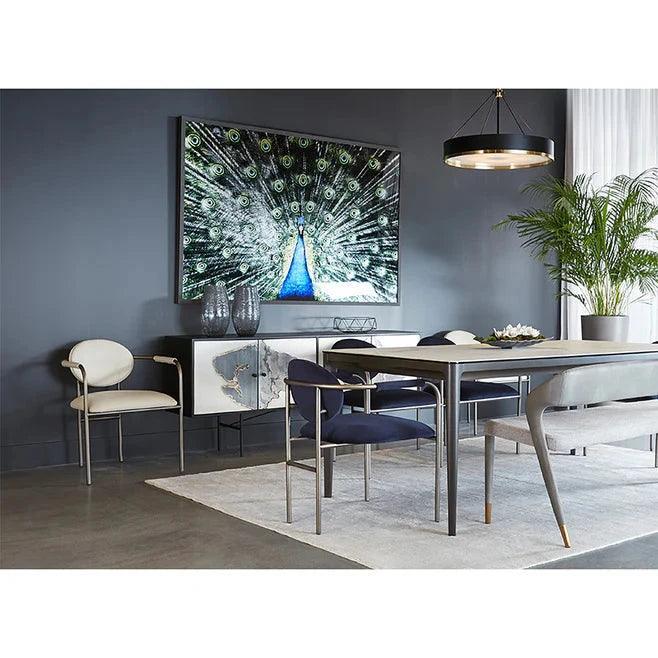 Brilliant Plumage Peacock Wall Art 72"x48"-Framed Wall Art-SUNPAN-LOOMLAN