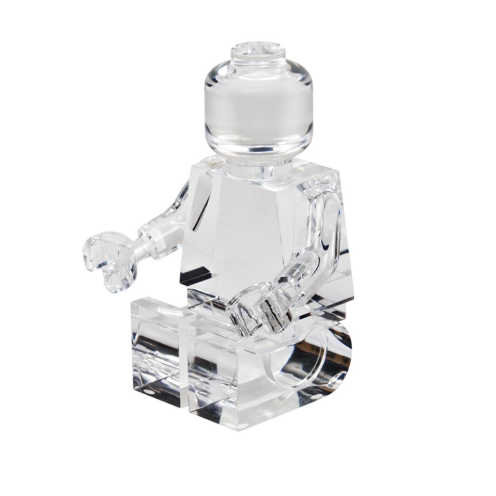 Brix Seated Figure Clear Acrylic Sculpture