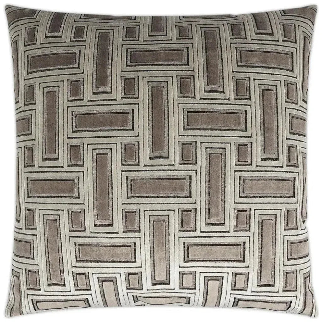Brix Truffle Taupe Large Throw Pillow Insert - LOOMLAN - D.V. Kap - Throw Pillows