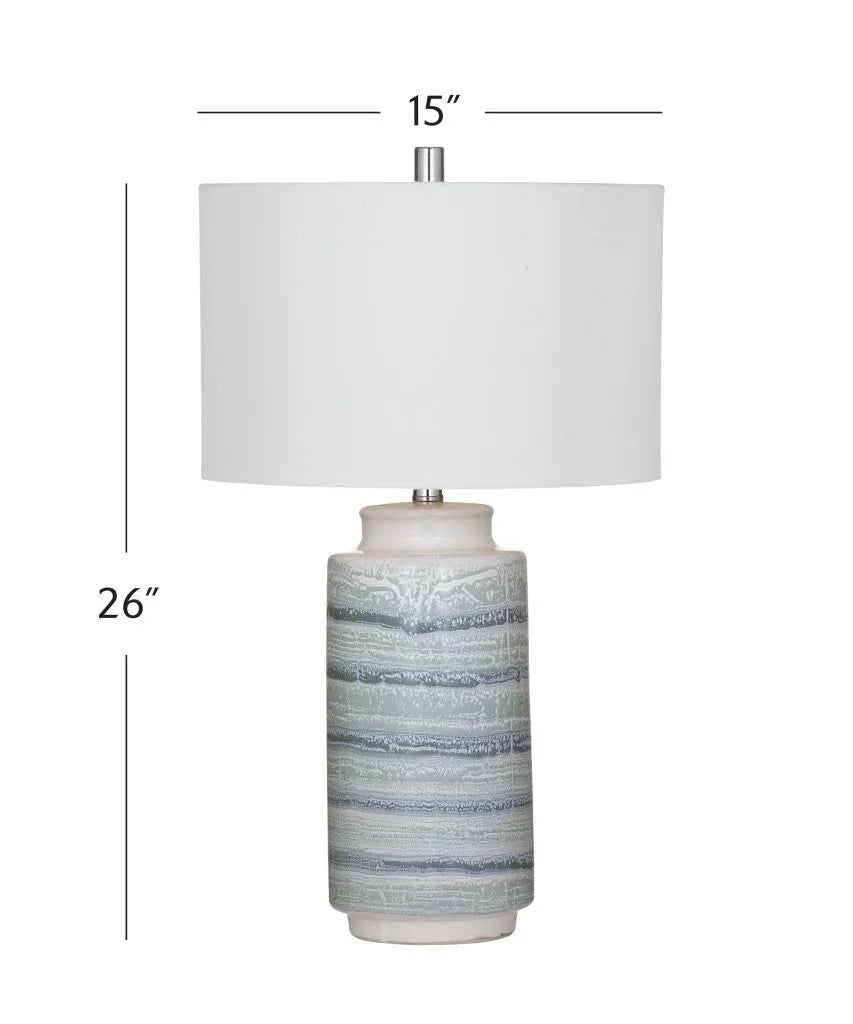 Brizi Blue Ceramic Table Lamp - LOOMLAN - Bassett Mirror - Table Lamps
