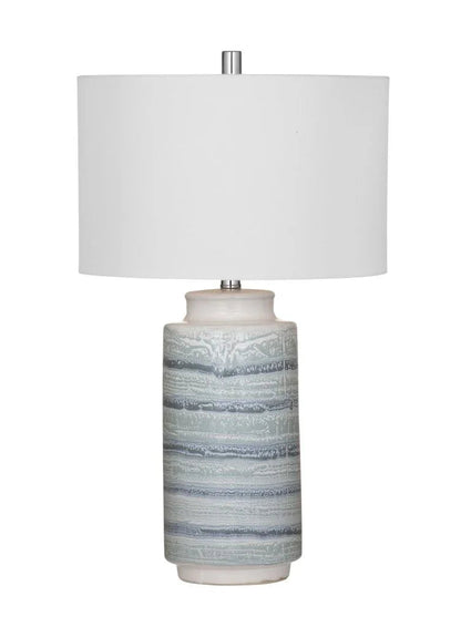 Brizi Blue Ceramic Table Lamp - LOOMLAN - Bassett Mirror - Table Lamps