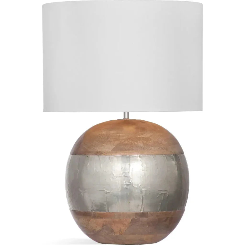 Brock Metal and Wood Brown Table Lamp - LOOMLAN - Bassett Mirror - Table Lamps