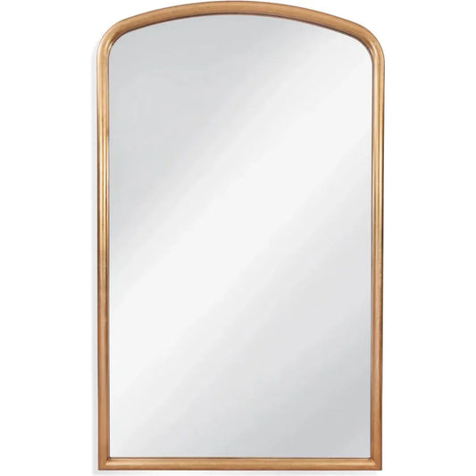 Brookings Metal Gold Vertical Floor Mirror-Floor Mirrors-Bassett Mirror-LOOMLAN