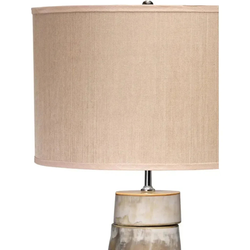 Brown Buffalo Faux Horn Stacked Table Lamp - LOOMLAN - Jamie Young - Table Lamps