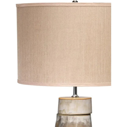 Brown Buffalo Faux Horn Stacked Table Lamp - LOOMLAN - Jamie Young - Table Lamps