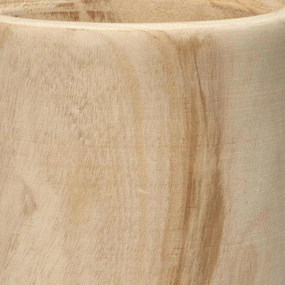 Brown Paulownia Wood Canyon Wooden Vase - LOOMLAN - Jamie Young - Vases & Jars