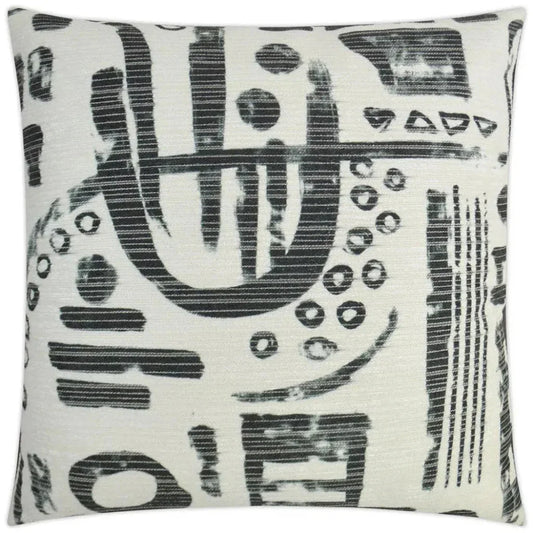 Brush Gesture Black Throw Pillow With Insert - LOOMLAN - D.V. Kap - Throw Pillows