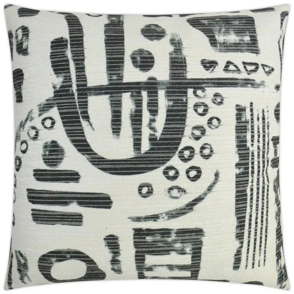 D.V. Kap Brush Gesture Black Throw Pillow With Insert