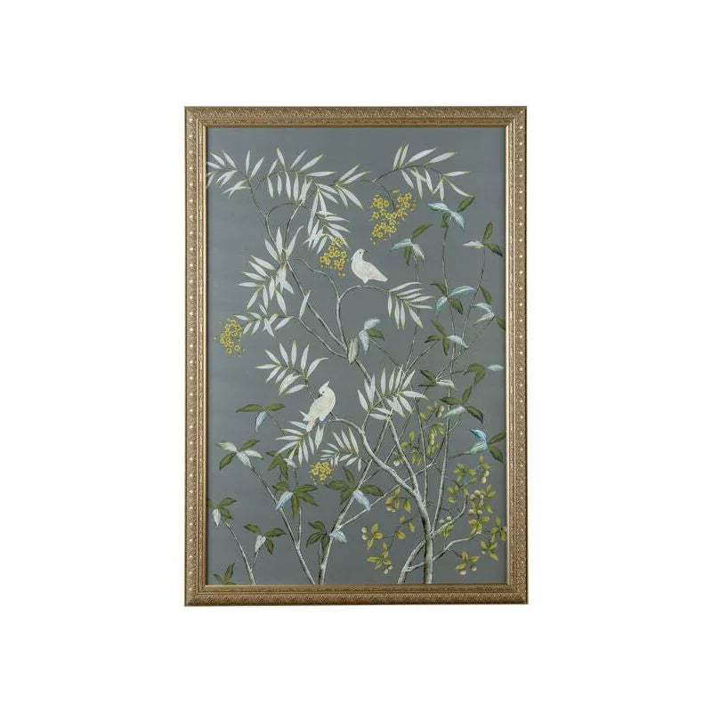 Buckhead Panel Antique Gold Frame Artwork-Framed Wall Art-Chelsea House-Cockatoo-LOOMLAN