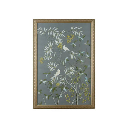 Buckhead Panel Antique Gold Frame Artwork-Framed Wall Art-Chelsea House-Cockatoo-LOOMLAN