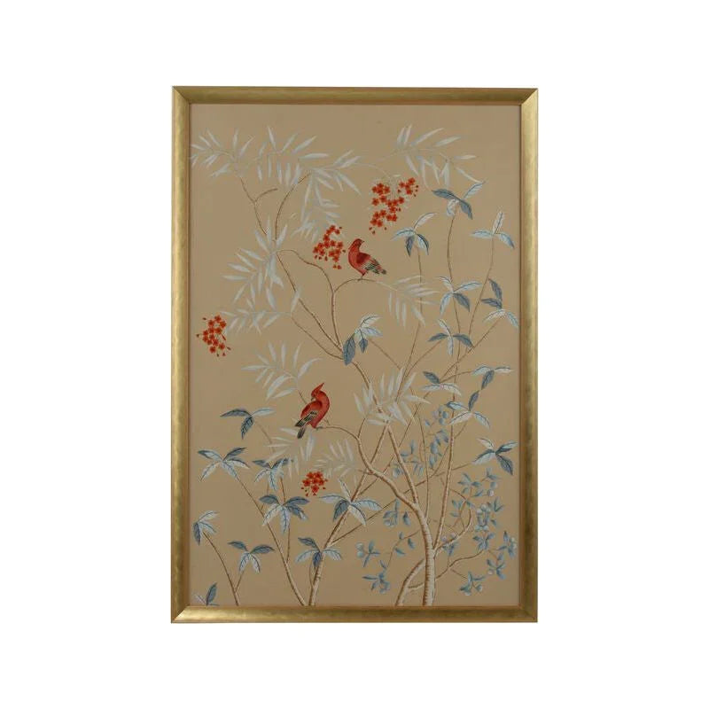 Buckhead Panel Hand Painted Artwork-Framed Wall Art-Chelsea House-Red Cockatoo II-LOOMLAN