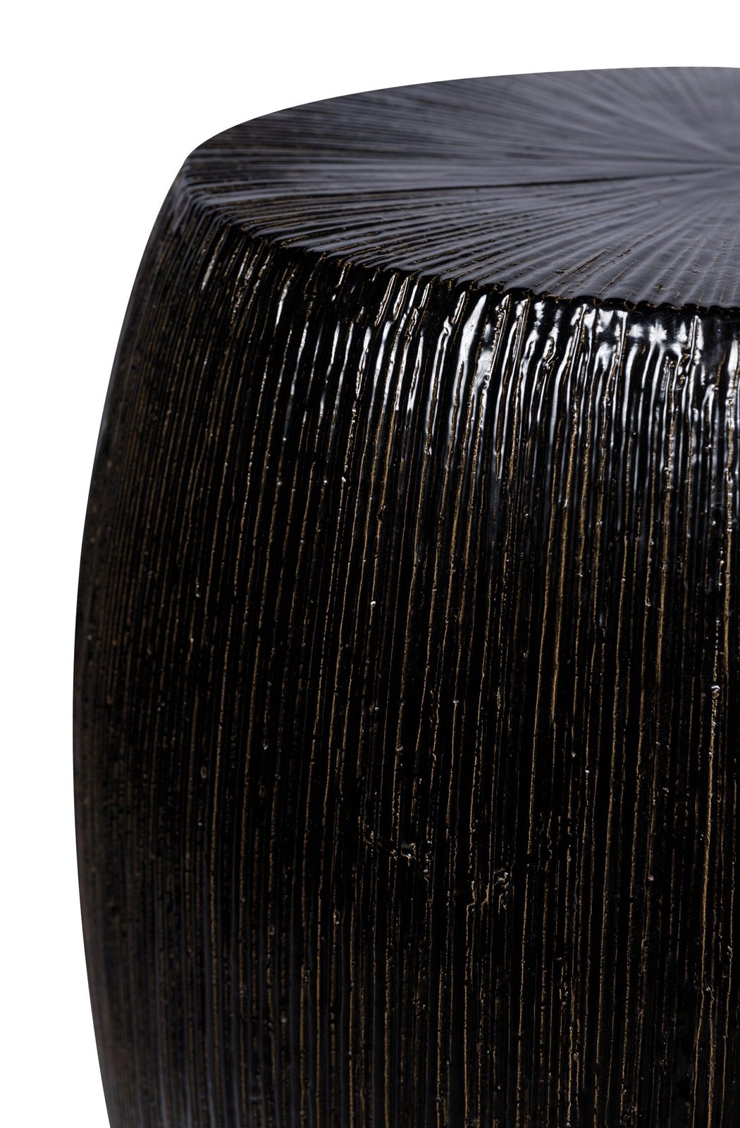 Seasonal Living Bud Stool/Accent Table - Black Outdoor End Table