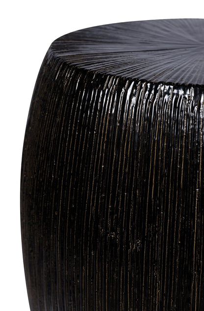 Seasonal Living Bud Stool/Accent Table - Black Outdoor End Table