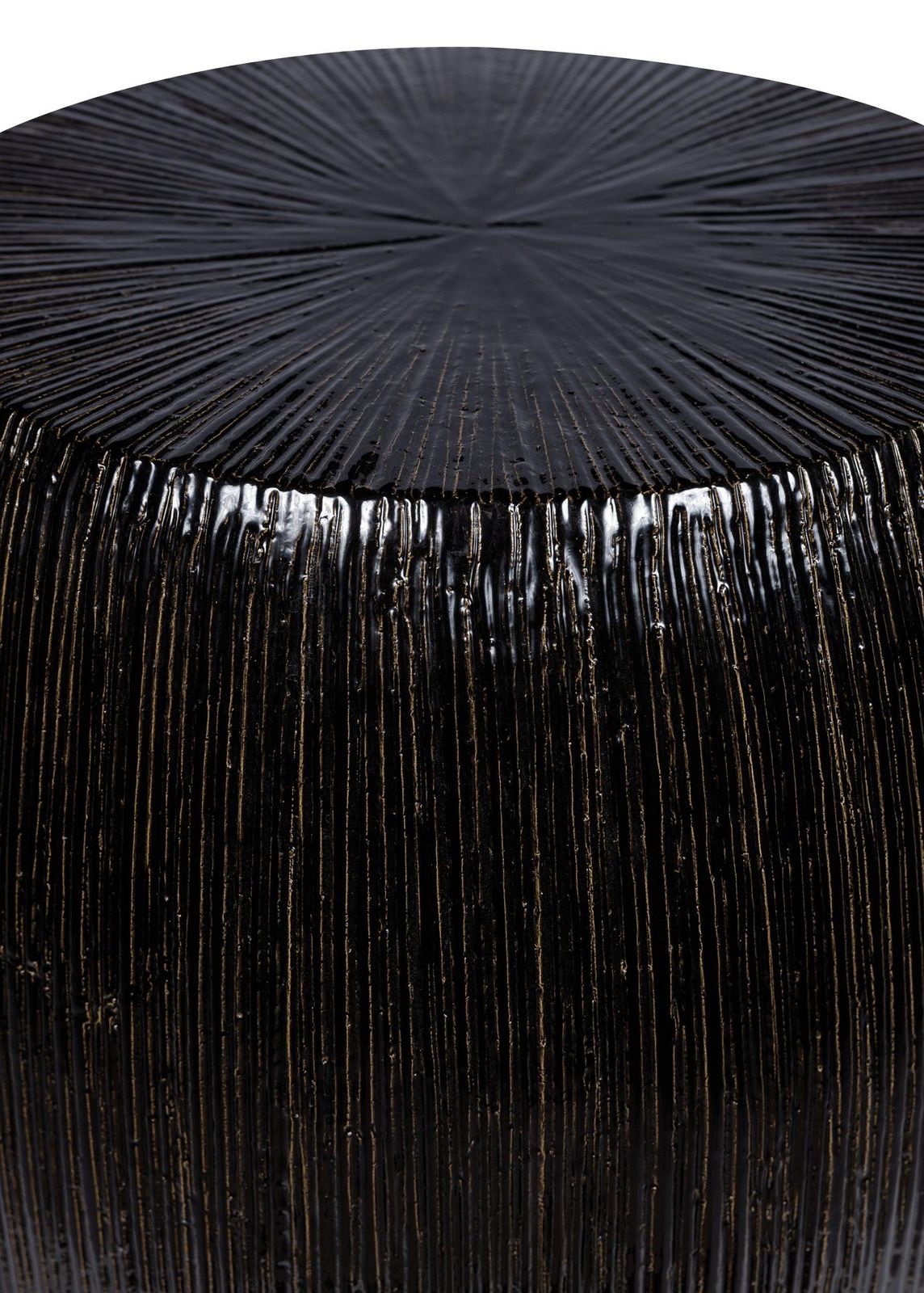 Seasonal Living Bud Stool/Accent Table - Black Outdoor End Table