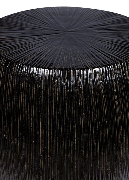 Seasonal Living Bud Stool/Accent Table - Black Outdoor End Table