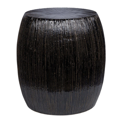 Seasonal Living Bud Stool/Accent Table - Black Outdoor End Table