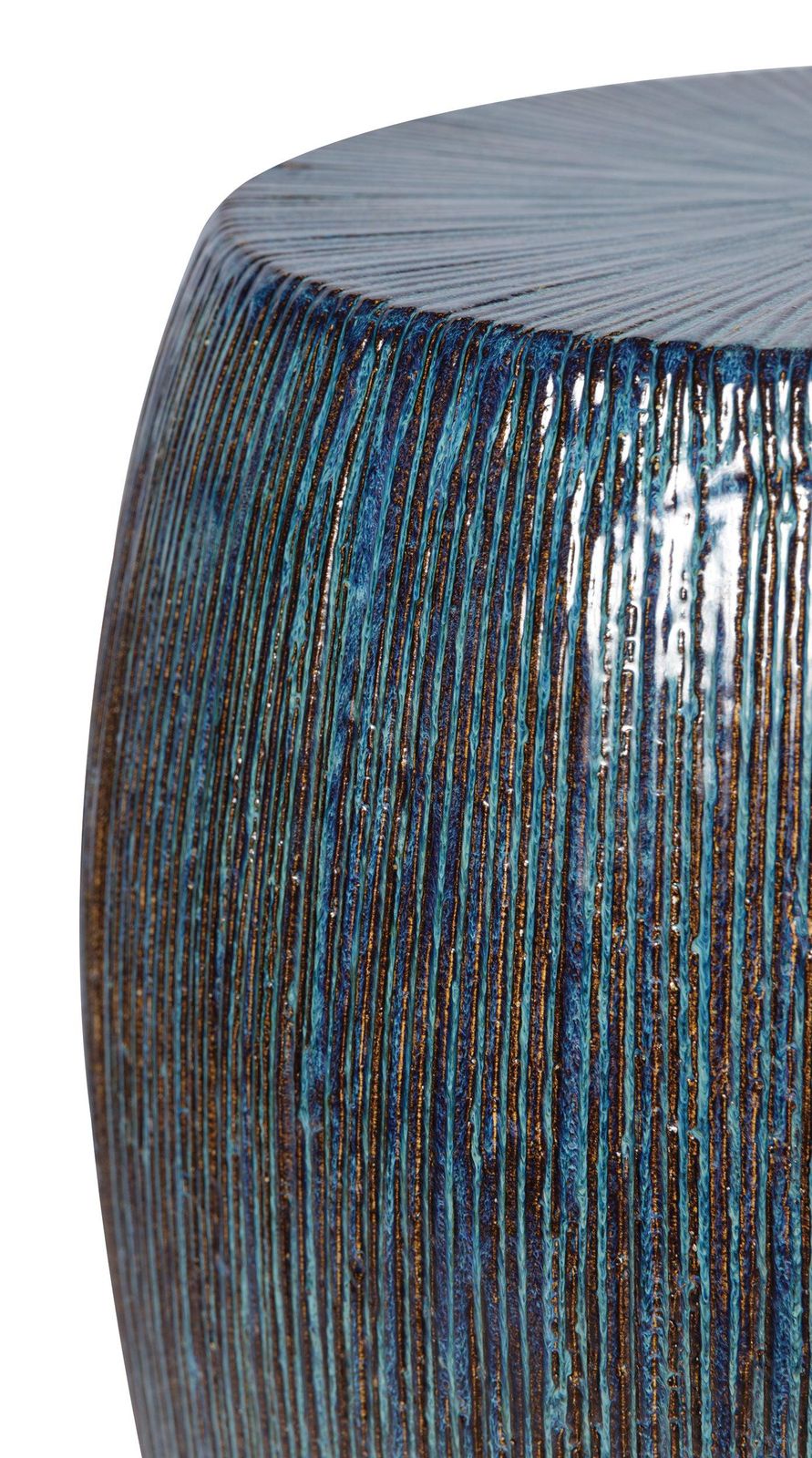 Seasonal Living Bud Stool/Accent Table - Blue Outdoor End Table