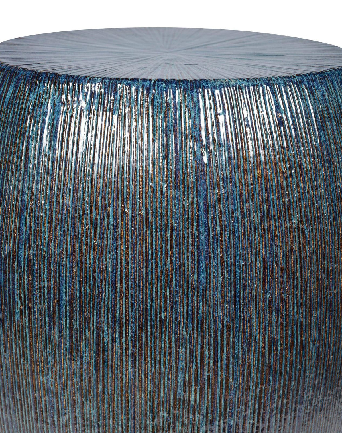 Seasonal Living Bud Stool/Accent Table - Blue Outdoor End Table