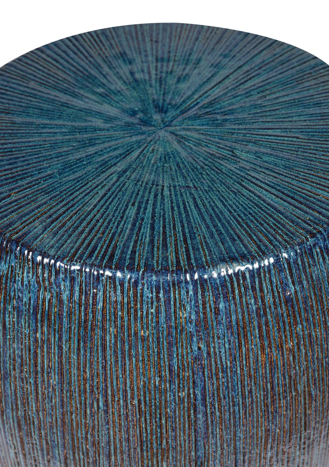 Seasonal Living Bud Stool/Accent Table - Blue Outdoor End Table
