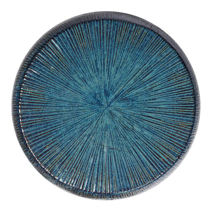 Seasonal Living Bud Stool/Accent Table - Blue Outdoor End Table