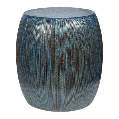 Seasonal Living Bud Stool/Accent Table - Blue Outdoor End Table