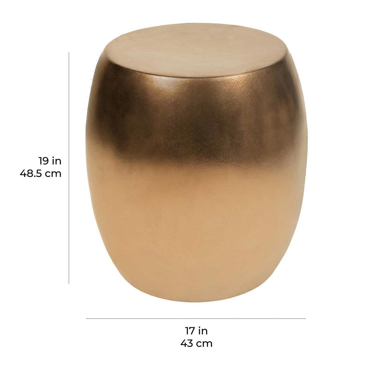 Seasonal Living Bud Stool/Accent Table - Brown Outdoor End Table