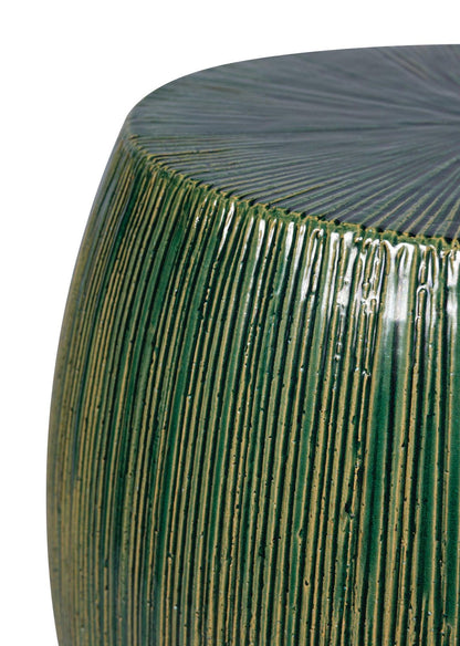 Seasonal Living Bud Stool/Accent Table - Green Outdoor End Table