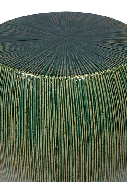 Seasonal Living Bud Stool/Accent Table - Green Outdoor End Table