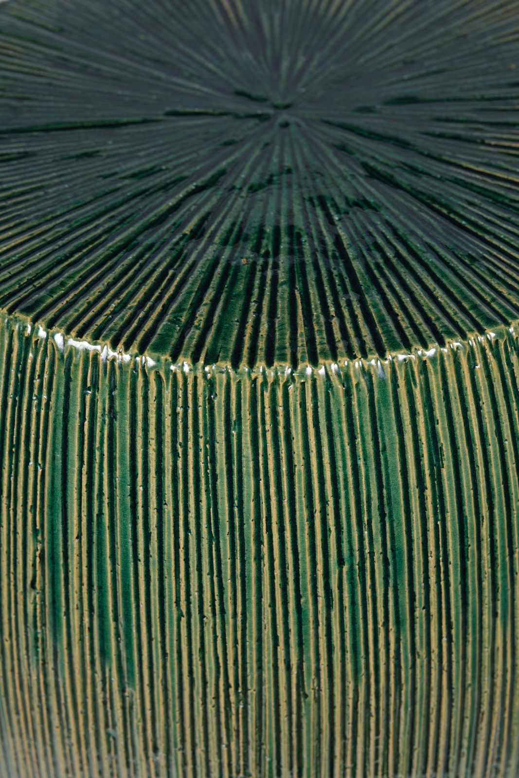 Seasonal Living Bud Stool/Accent Table - Green Outdoor End Table