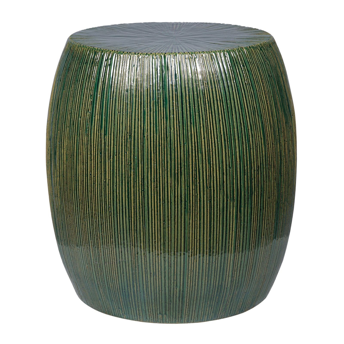 Seasonal Living Bud Stool/Accent Table - Green Outdoor End Table