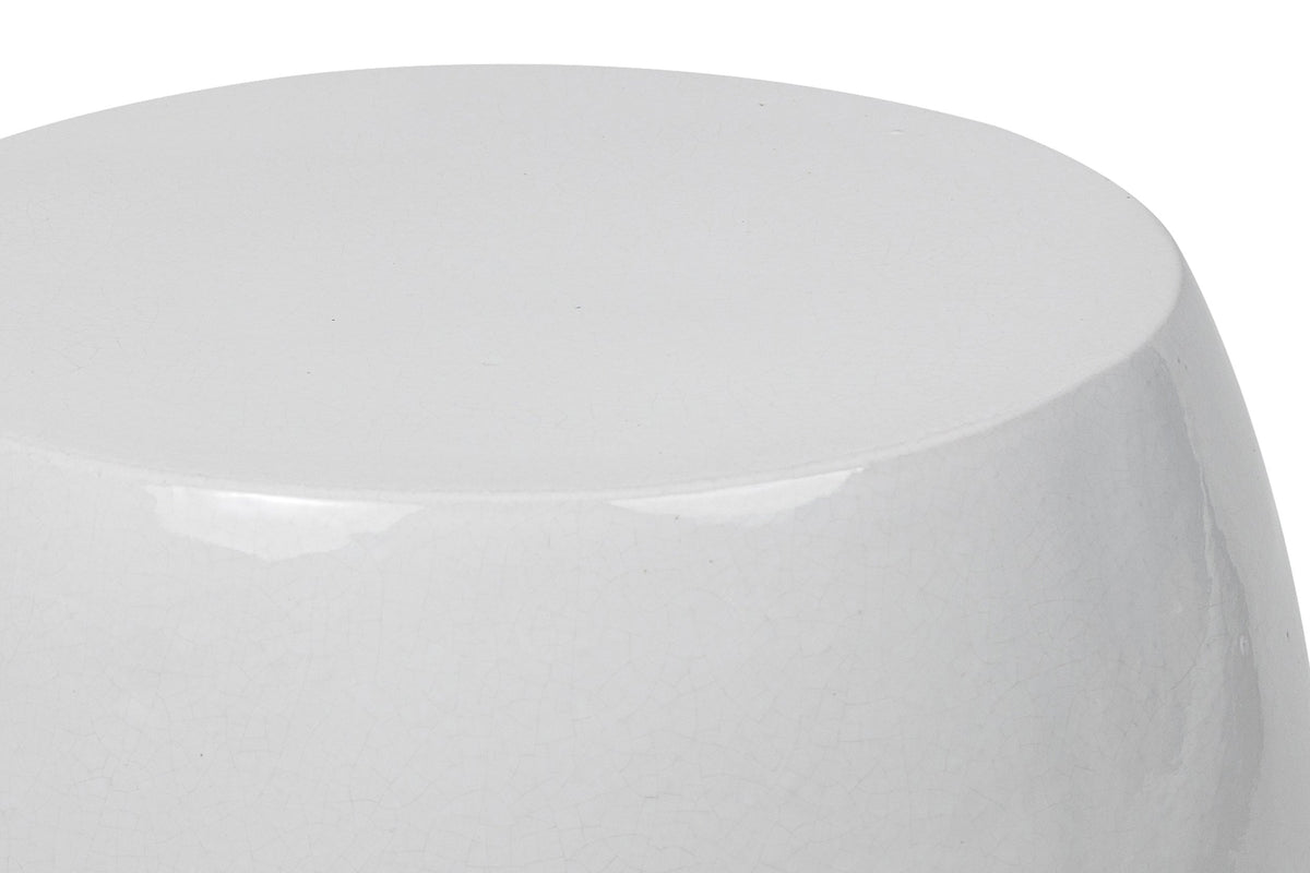 Seasonal Living Bud Stool/Accent Table - White Outdoor End Table