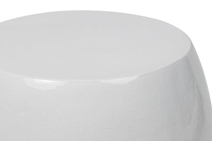 Seasonal Living Bud Stool/Accent Table - White Outdoor End Table