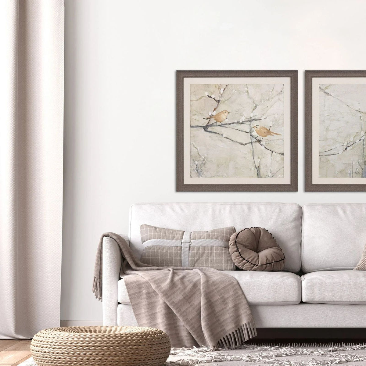 Budding Willow Neutral Framed Wall Art -- view 2