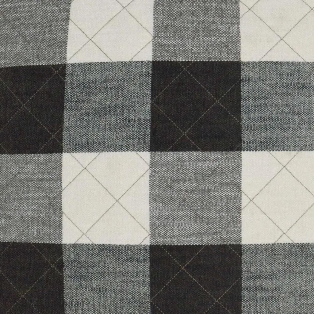 Buffalo Quilt Black Throw Pillow With Insert - LOOMLAN - D.V. Kap - Throw Pillows