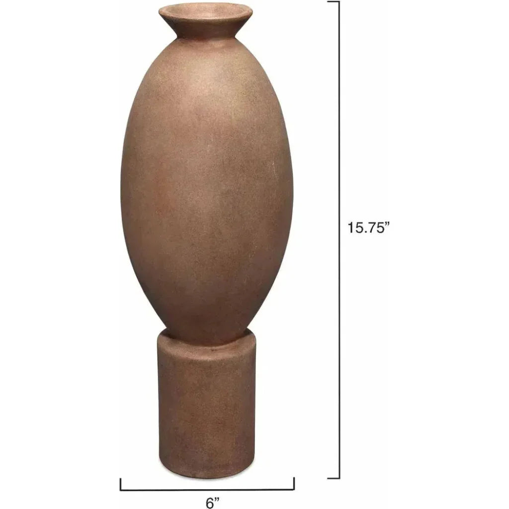 Burnt Umber Ceramic Decorative Vase