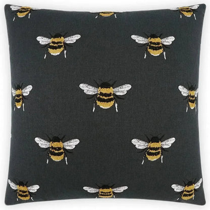 D.V. Kap Busy Bee Charcoal Black Throw Pillow With Insert