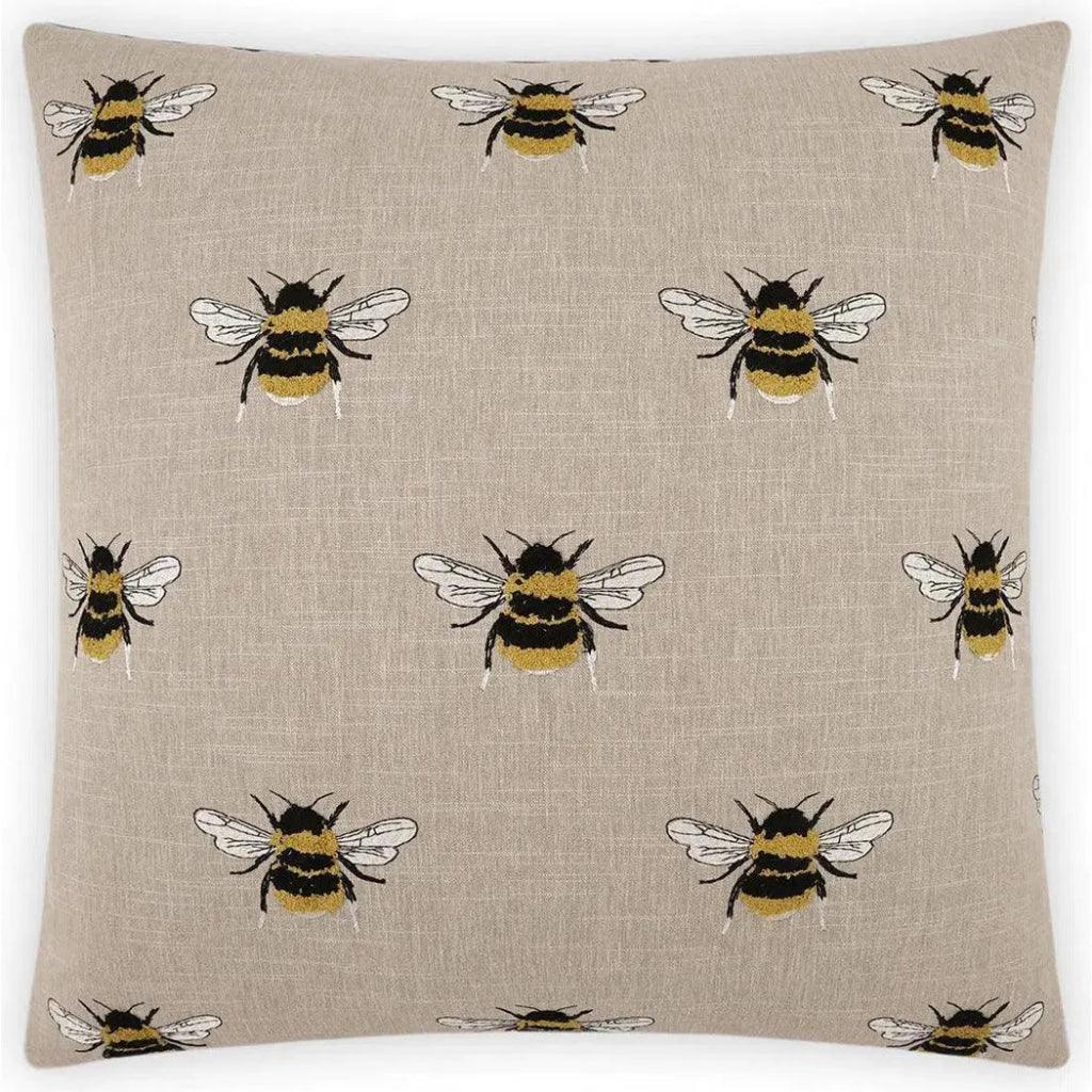 D.V. Kap Busy Bee Linen Brown Throw Pillow With Insert