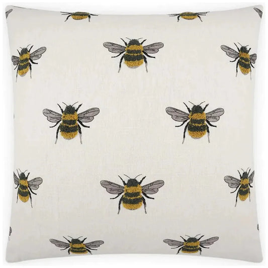 Busy Bee White Throw Pillow With Insert - LOOMLAN - D.V. Kap - Throw Pillows