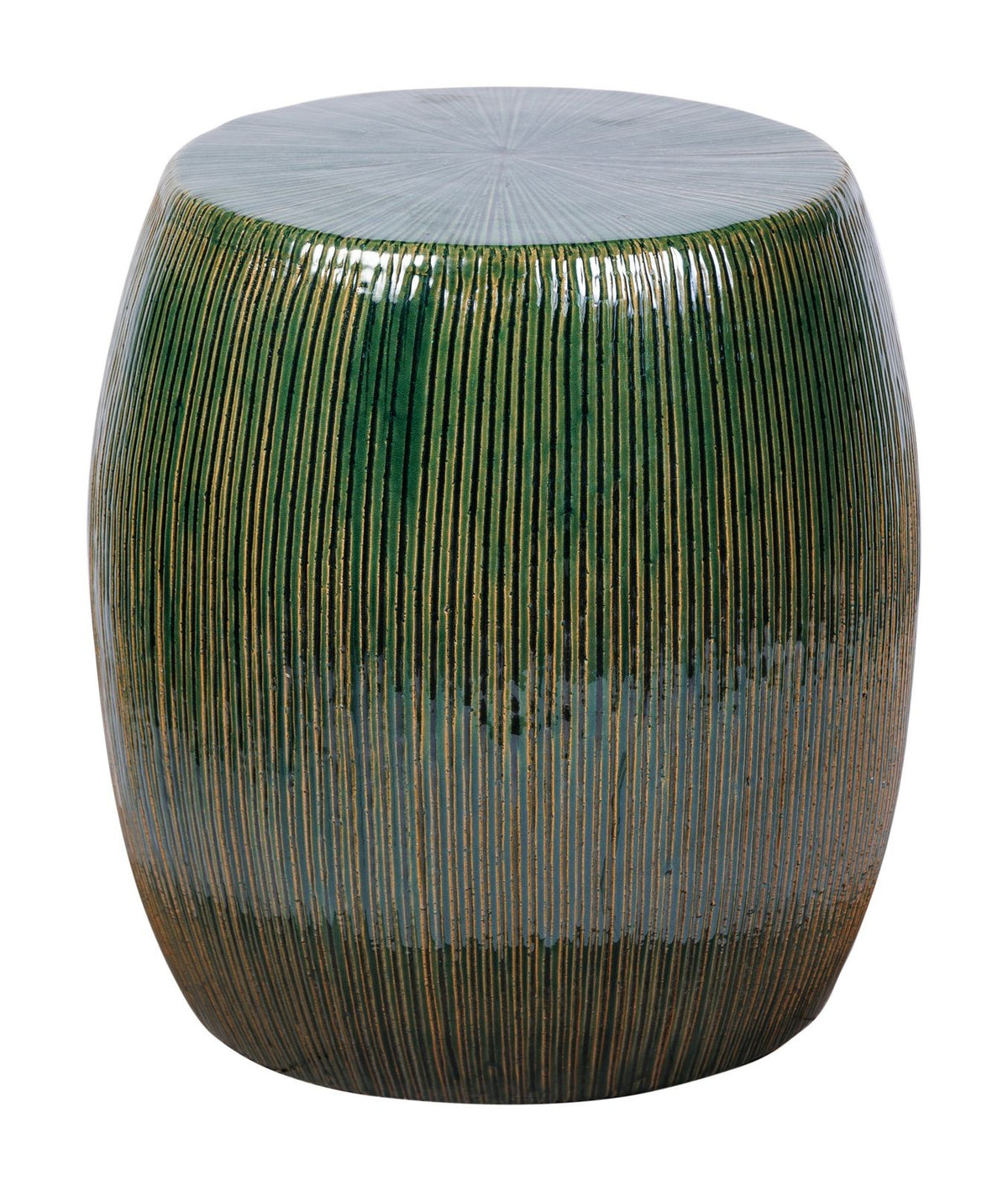 Seasonal Living Sunburst Ceramic Glazed Patio Stool