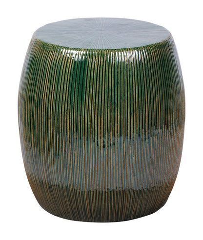 Seasonal Living Sunburst Ceramic Glazed Patio Stool