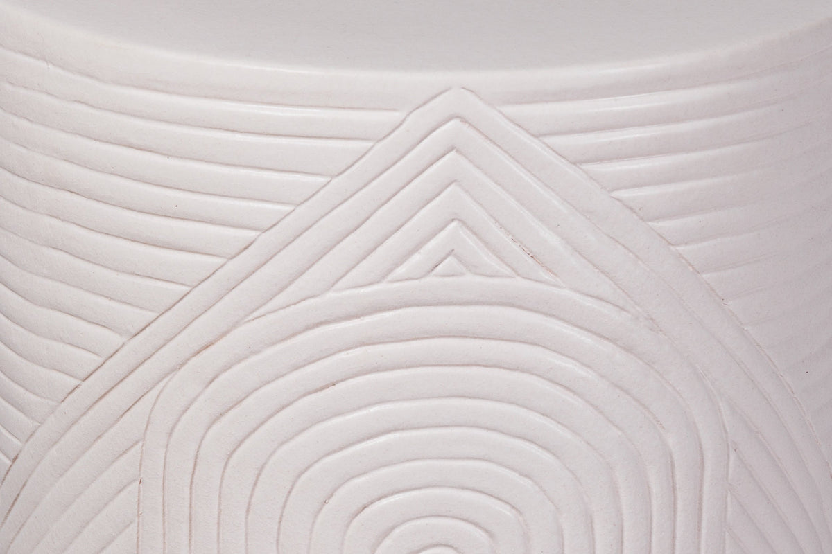 Seasonal Living Serenity Textured Ceramic Patio Stool