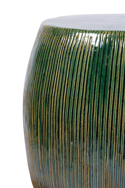 Seasonal Living Sunburst Ceramic Glazed Patio Stool