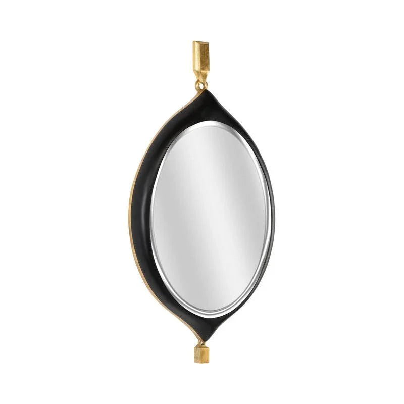 Cabochon Pendant Style Black Wall Mirror - LOOMLAN - Chelsea House - Wall Mirrors