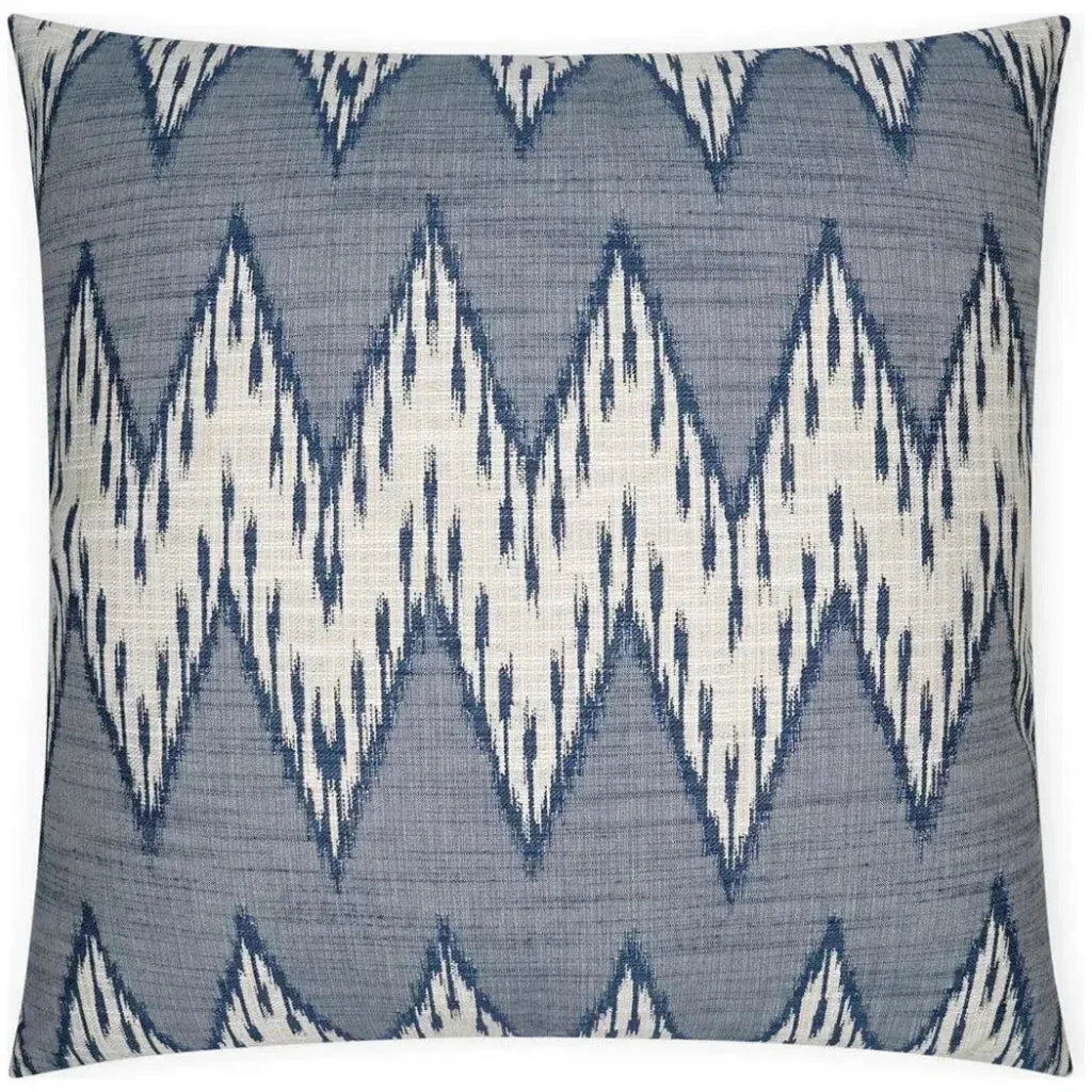Caccini Indigo Chevron Blue Large Throw Pillow Insert - LOOMLAN - D.V. Kap - Throw Pillows