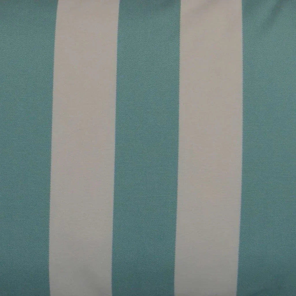 Cafe Stripe Aqua Outdoor Lumbar Pillow-Outdoor Pillows-D.V. Kap-LOOMLAN