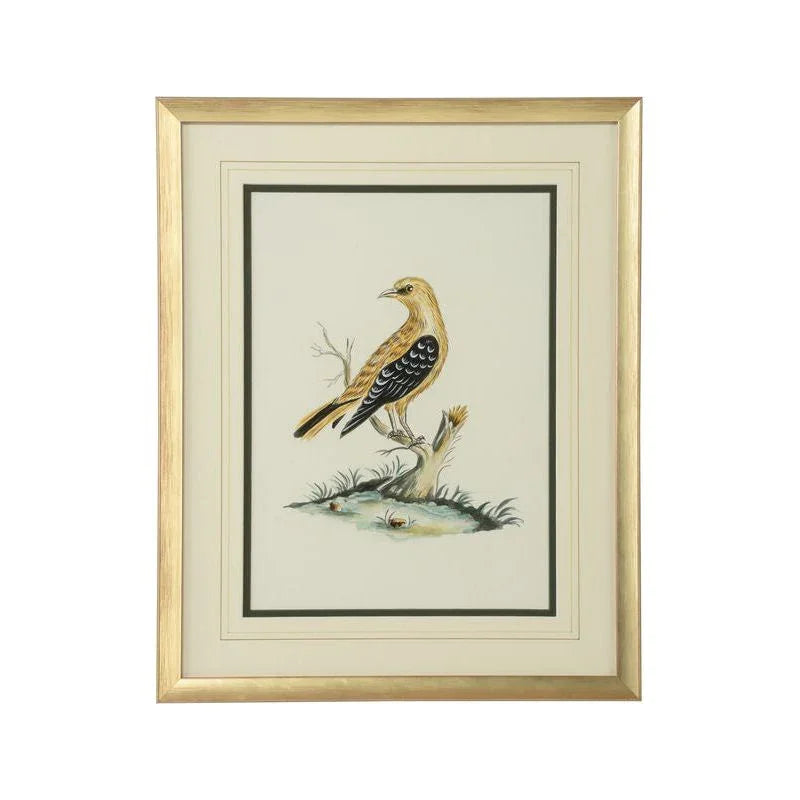 Cain Birds Gold Wood Framed Artwork-Framed Wall Art-Chelsea House-Birds A-LOOMLAN