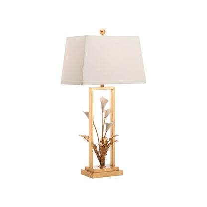 Cain Calla Lily Metal Golden Table Lamp