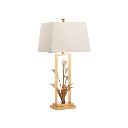 Cain Calla Lily Metal Golden Table Lamp