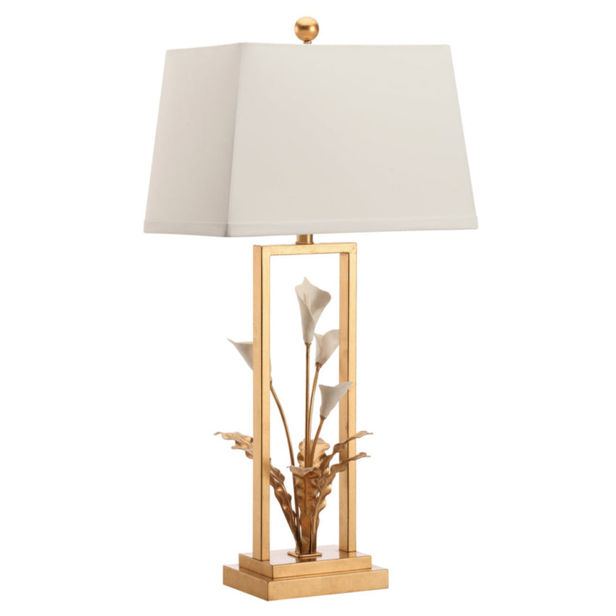 Cain Calla Lily Metal Golden Table Lamp
