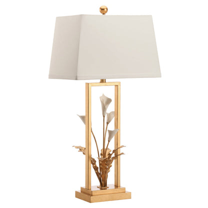 Cain Calla Lily Metal Golden Table Lamp